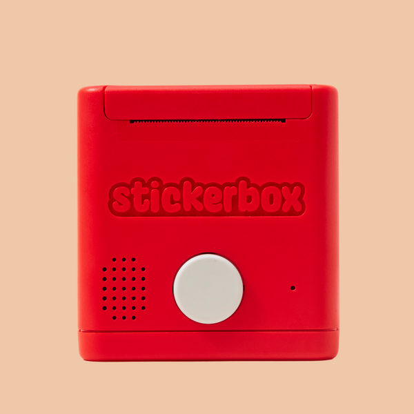 Top-down view of stickerbox.